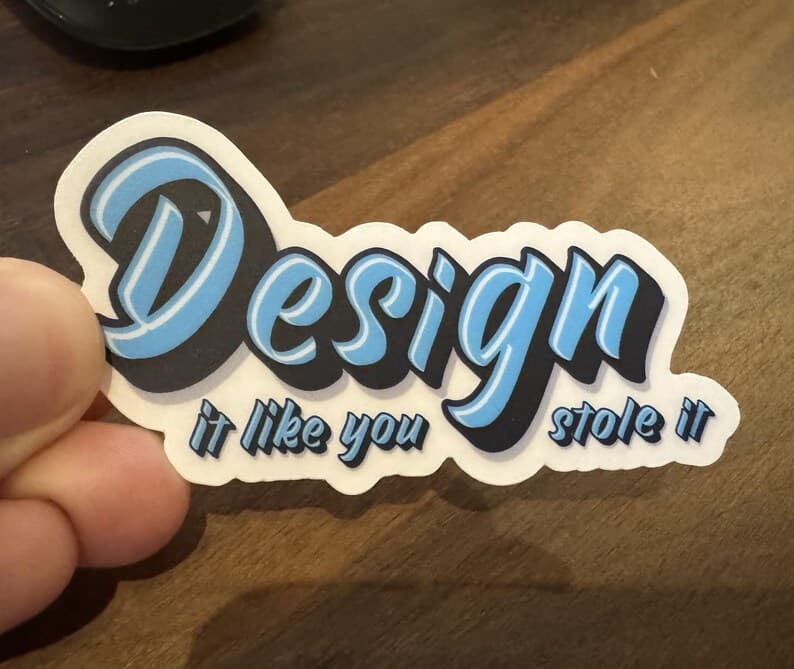 Design it like you stole it - Clear laptop sticker