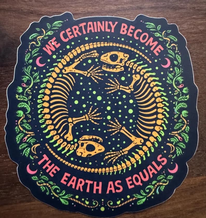 Aesop Rock Inspired Vinyl Laptop Sticker - We Certainly Become the Earth as Equals (Water Tower)