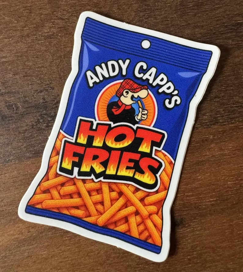 Ode to Hot Fries. Laptop Sticker