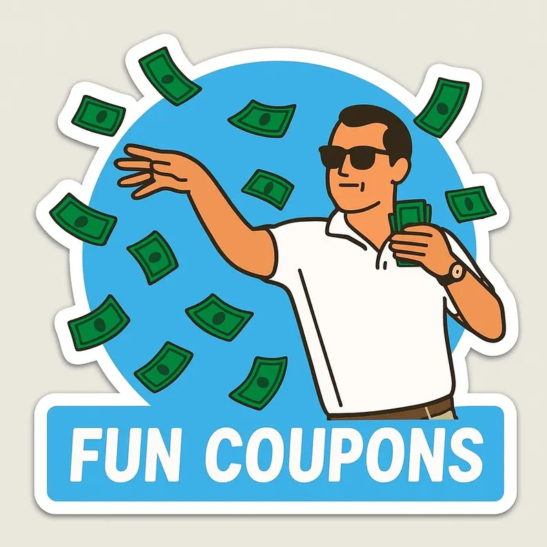 Fun Coupons: Wolf of Wall Street inspired laptop sticker